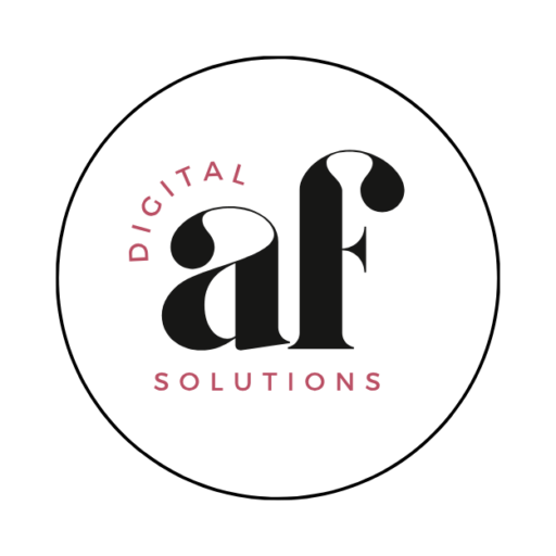 Logo sfondo trasparente, cerchio bianco, AF Alice Favali Digital Strategist